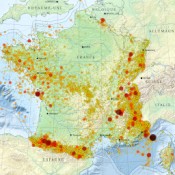 Carte Sismicite France metropolitaine 1962-2020